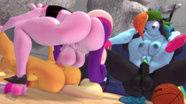 3D Animated Applejack Hooves-art My_Little_Pony_Friendship_Is_Magic Princess_Celestia Princess_Luna Rainbow_Dash Sound // 1920x1080, 15s // 20.4MB // webm