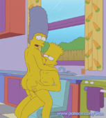 Animated Bart_Simpson Marge_Simpson Sfan The_Simpsons // 855x950 // 4.5MB // gif