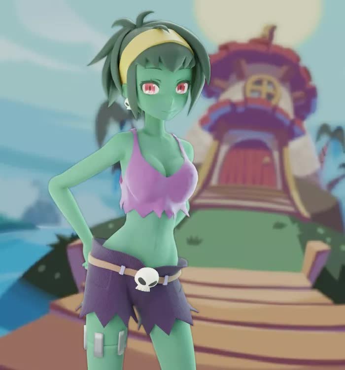3D Animated Blender Rottytops Shantae Shantae_(Game) // 700x750 // 713.6KB // webm
