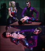 Cassie_Cage Catwoman DC_Comics Harley_Quinn Jazzhands Joker Mortal_Kombat // 3868x4376 // 14.5MB // png