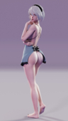 3D Android_2B Nier Nier_Automata // 1620x2880 // 2.7MB // png