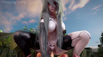 3D AlmightyPatty Android_A2 Animated Nier Nier_Automata Virt-a-mate // 1280x720, 28s // 19.6MB // webm