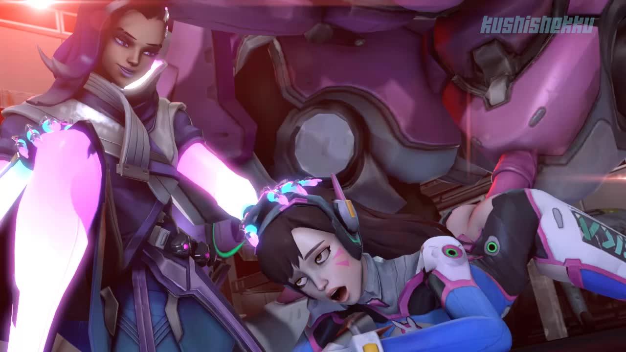 3D Animated D.Va Kushishekku Overwatch Sombra Source_Filmmaker // 1280x720 // 2.5MB // webm