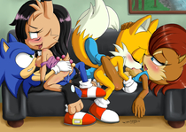 Adventures_of_Sonic_the_Hedgehog Nicole_the_Lynx Sally_Acorn Sonic_The_Hedgehog Tails The_Dark_Mangaka // 1023x724 // 716.7KB // png