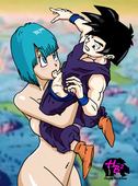 Bulma_Brief Dragon_Ball_Z Gohan // 848x1144 // 1.2MB // png