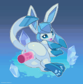 Animated Glaceon_(Pokémon) Pokemon camotli // 966x970 // 906.0KB // gif