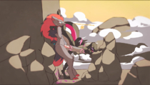 Animated Pokemon Salazzle_(Pokemon) Zoroark_(Pokémon) diives // 800x454 // 9.5MB // gif