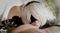 3D Android_2B Animated Blender Nier Nier_Automata Sound bewyx // 1280x720 // 4.0MB // webm