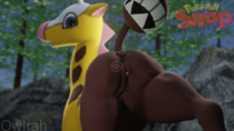 3D Girafarig_(Pokémon) Pokemon // 979x550 // 691.8KB // png