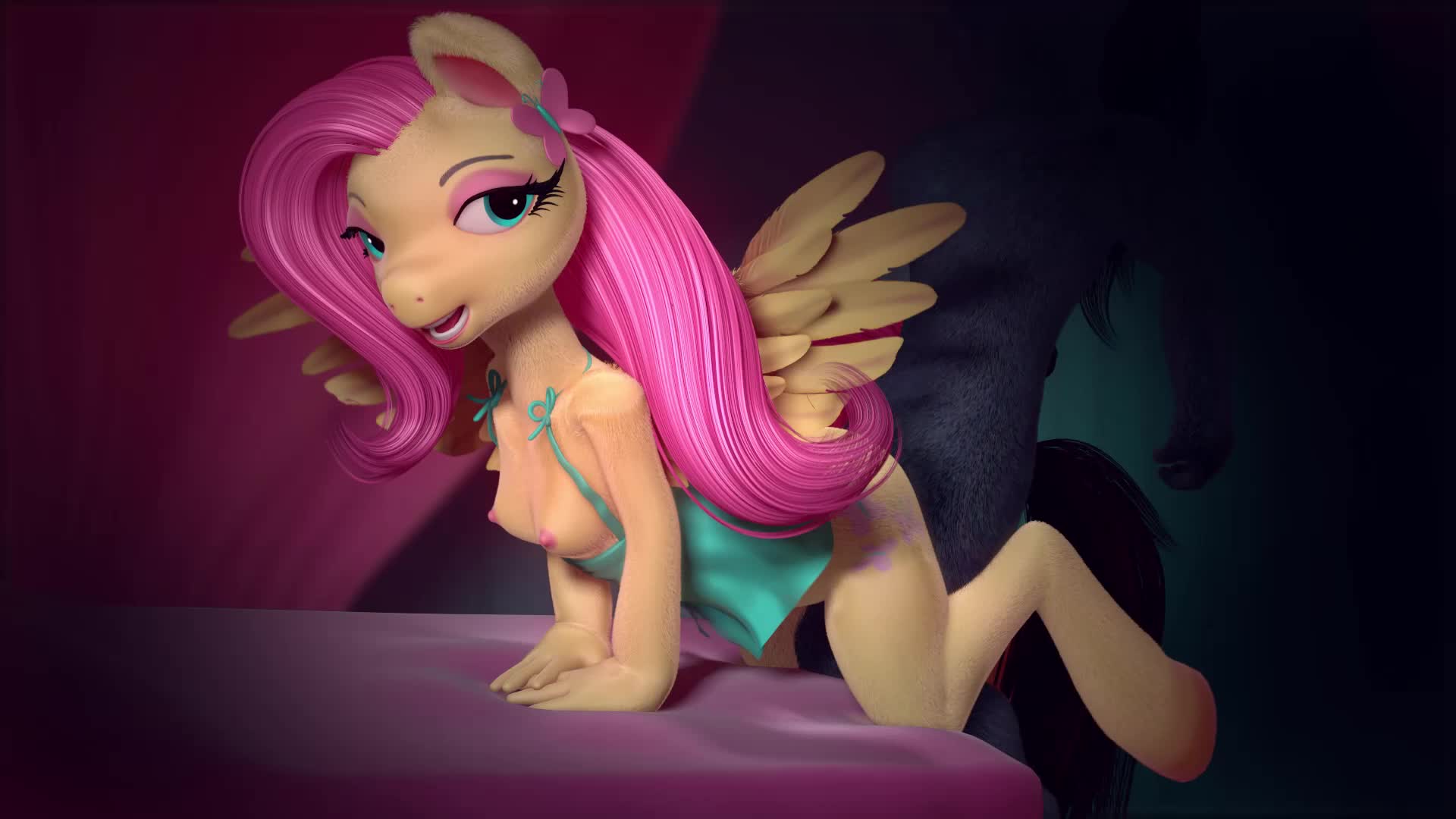 3D Animated Fluttershy My_Little_Pony_Friendship_Is_Magic RunSammya // 1920x1080 // 16.8MB // webm