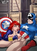 Avengers Black_Widow_(Natasha_Romanova) Captain_America_(Steve_Rogers) Cartoon_Reality Linno Marvel_Comics The_Avengers:_Earth's_Mightiest_Heroes // 745x1024 // 148.2KB // jpg