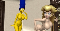 Crossover Marge_Simpson Princess_Peach Super_Mario_Bros The_Simpsons XNALara residentlover2 // 1366x705 // 236.9KB // jpg