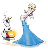 Disney_(series) Elsa_the_Snow_Queen Frozen_(film) Olaf gao23 // 1280x1310 // 256.3KB // jpg