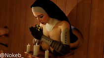 3D Animated Blender Nun Religion nokeb // 1280x720, 17.5s // 1.8MB // mp4