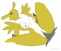 Animated Digimon DragonTherapist Renamon // 500x419 // 312.6KB // gif