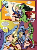 Avengers Crossover DC_Comics He-Man_And_The_Masters_Of_The_Universe Jennifer_Walters Justice_League Marvel_Comics Power_Girl She-Hulk_(Jennifer_Walters) Skeletor Supergirl // 893x1218 // 884.2KB // jpg