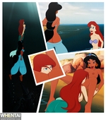 Aladdin Crossover Disney_(series) Princess_Ariel Princess_Jasmine The_Little_Mermaid_(film) tag_me // 1808x2050 // 1.2MB // jpg