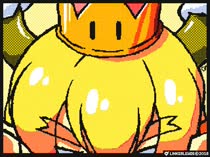 Animated Bowser_Peach Bowsette Peachette Princess_Peach Super_Mario_Bros // 640x480 // 616.5KB // webm