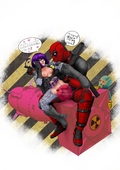 Crossover Deadpool FOXGIRL Hit-Girl Kick-Ass Marvel // 1771x2508 // 921.2KB // jpg