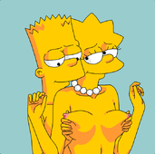 Animated Bart_Simpson Lisa_Simpson The_Simpsons // 750x744 // 812.3KB // gif