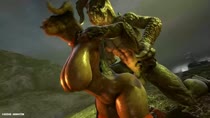 3D Animated Deathclaw Fallout Kasdaq Source_Filmmaker // 960x540 // 6.9MB // webm