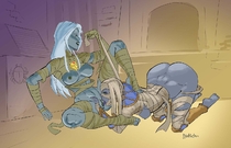 Ana_Amari Crossover Mummies_Alive Mummy Nefer-Tina Overwatch Ziggysketch // 1400x897 // 130.4KB // jpg